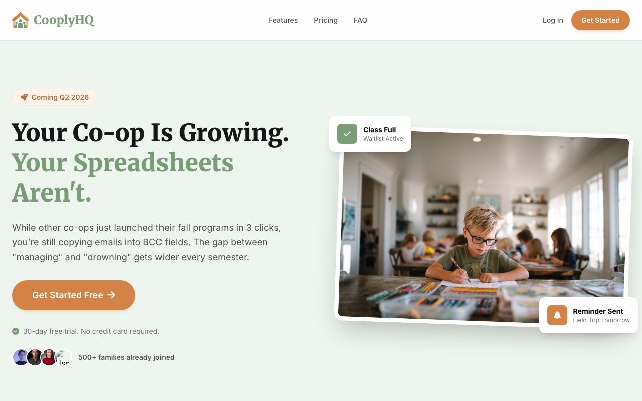 CooplyHQ home page