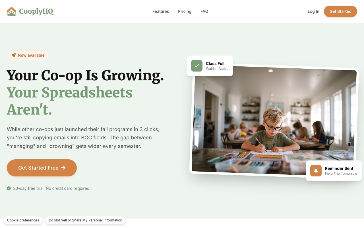 CooplyHQ home page